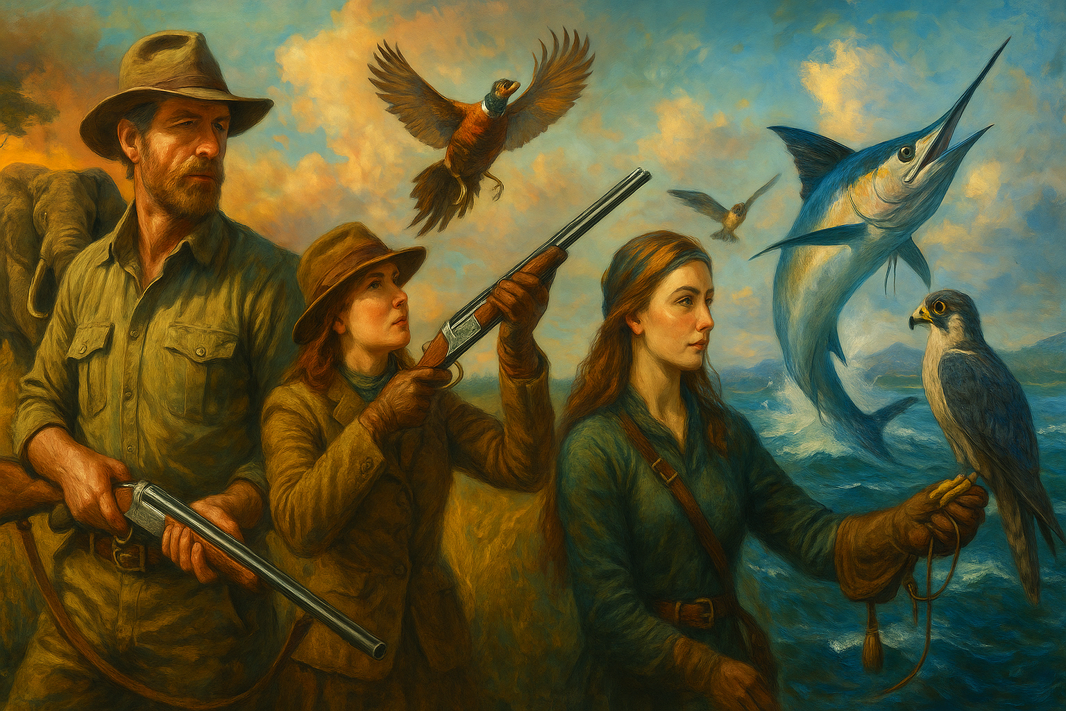 Sporting expedition at dawn